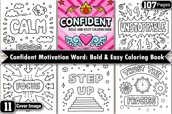 Confident Bold and Easy Coloring Pages