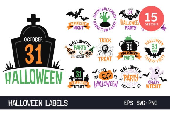 Hand-drawn Halloween Label Designs Review