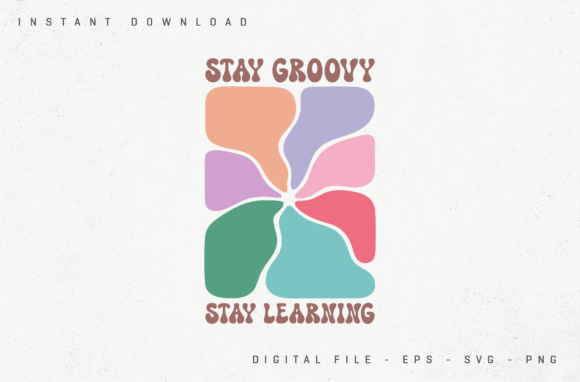 Retro Pastel Stay Groovy Flower Art Review