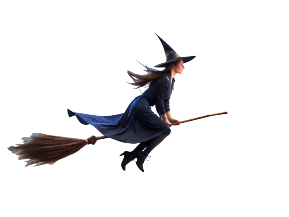 Reviewing the Silhouette of a Flying Witch Watercolor