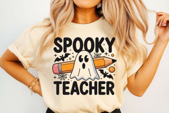 Spooky Teacher Halloween Illustration