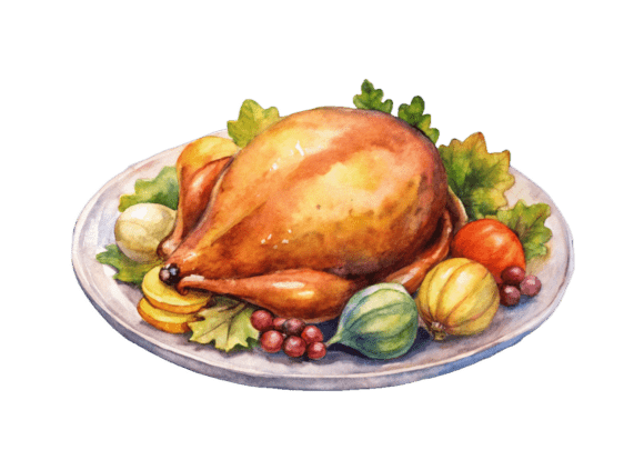 Thanksgiving and Christmas Food PNG